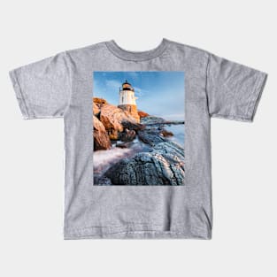 Castle Hill Lighthouse at Sunset, Rhode Island Kids T-Shirt